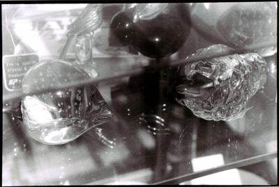Cute little glass bunny and fruit