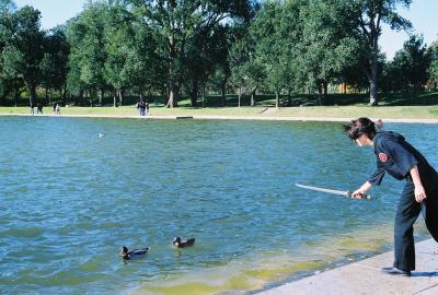 I was going to contemplate my own image in the reflecting pool
