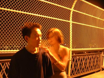 I heard this guy got caught upon descending from the bridge