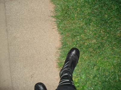 In the park--I walked pretty fast