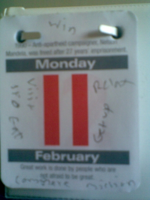 Page a day calender notepad