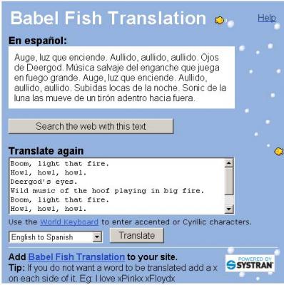 siriusstar into spanish