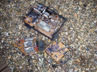 Circuit boards and speaker bling Circuit boards and speaker bling