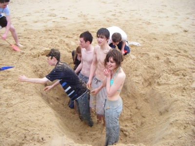 And yes, I took my top off too...