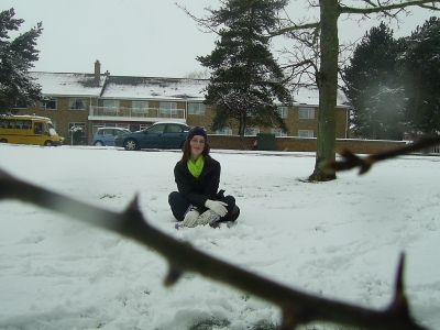 It's good to sit in the snow here