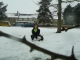 It's good to sit in the snow here It's good to sit in the snow here