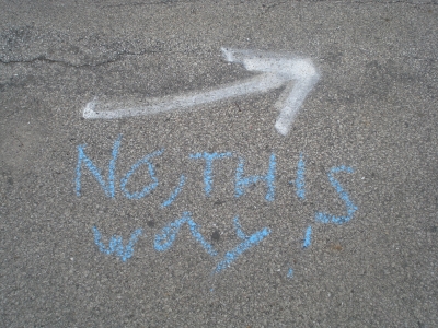 This arrow was already on the ground when we got there.