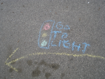 This arrow was around 100 feet away from the light.