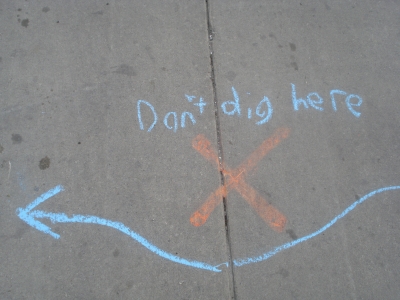 The X was already there.