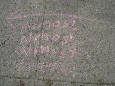 Between this photo and the last, many mediocre photographs were skipped, so a sense of distance might be thrown off. This was around 5/8 of the way there.