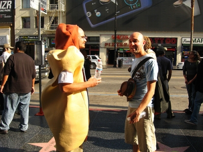 Lincoln as hot dog on Hollywood Lincoln as hot dog on Hollywood