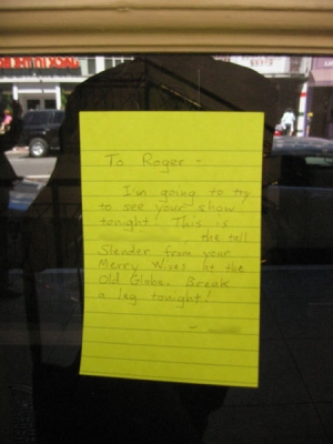 Note for Roger
