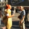 Lincoln as hot dog on Hollywood