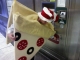 Pizza getting change.