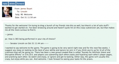 James Stuart's welcome