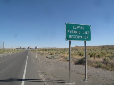 I think I left the Pyramid Lake Reservation three times