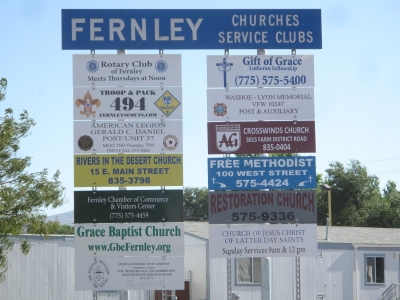 Wanna go to church? Fernley's got you covered!