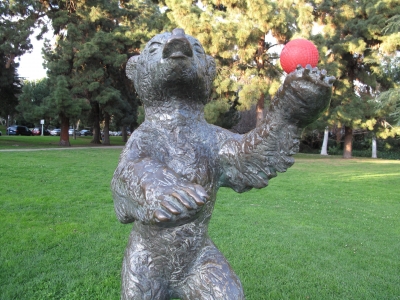 The Moscow Bear has the ball