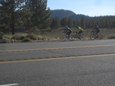 The first Century riders of the day