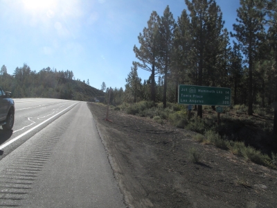 Mammoth is only 14 miles away