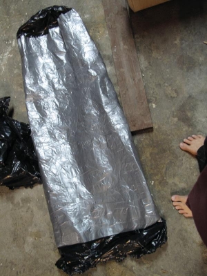 The empty bag before filling