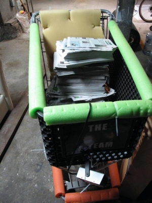 About 70 lbs. of newspaper