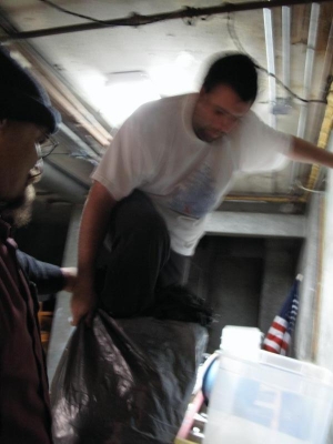 Stomping down the newspaper