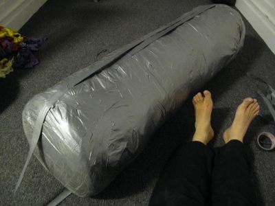 Putting the straps on