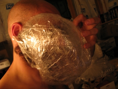 The head piece breaks free.