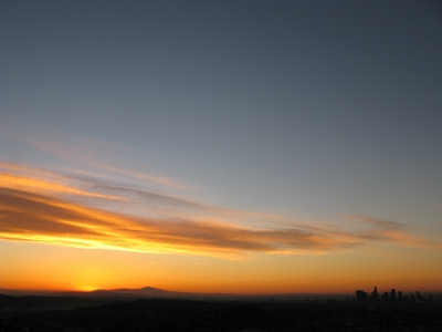 Sunrise with downtown