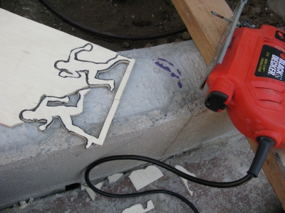 In progress trophy construction