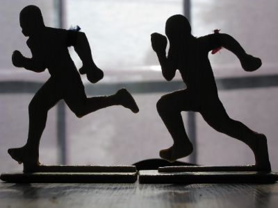 Trophies in silhouette