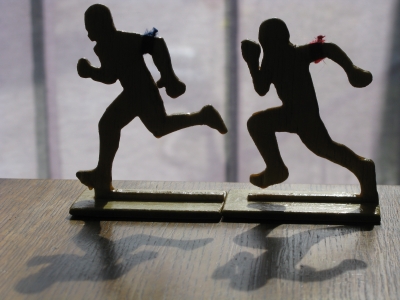Trophies in silhouette with shadows