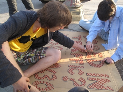 Making a freeway sign