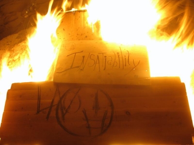 Insatiability burns away