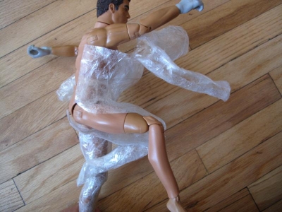 Running out of his skin.