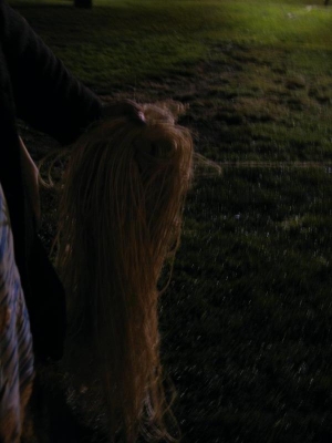 Big pile of string on the ground.