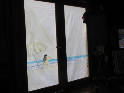 Doors with sheet behind Doors with sheet behind
