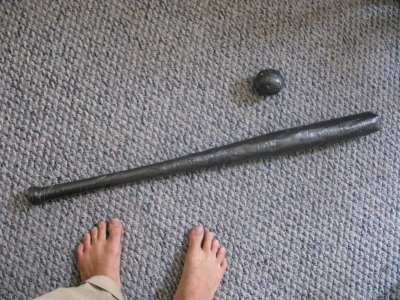 We also made a bat and ball