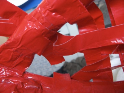 Close of the half made webbing