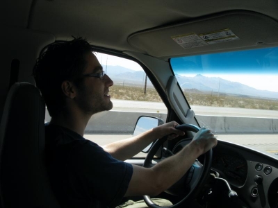 Charlie driving