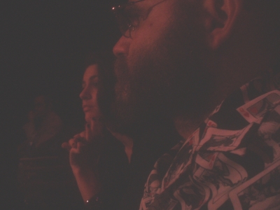 She and I watching a band