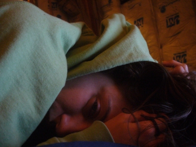 She has not gotten out of bed yet
