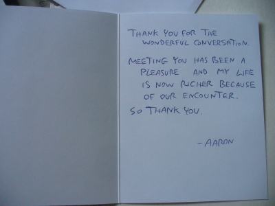 Inside the card