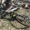 Half burned bike