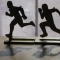 Trophies in silhouette with shadows