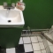 Green skinny bathroom