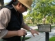 Barbapoca examines the talk box