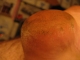 The inside of the heel