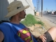 Waiting for a bus.